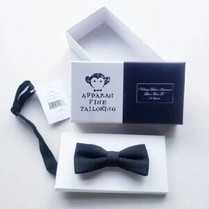 NWT Appaman Bow Tie - Black Brocade (4-10 Y)